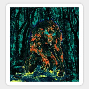 Werewolf in the forest Sticker